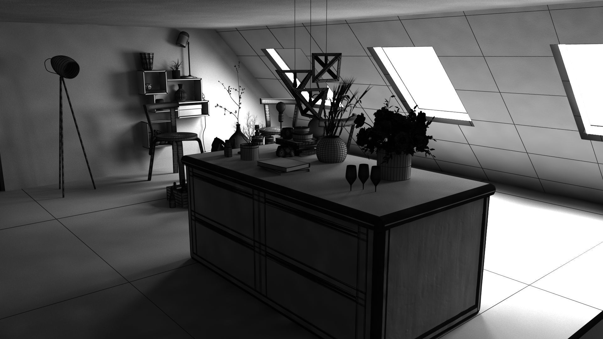 Cozy Loft 3D model_9