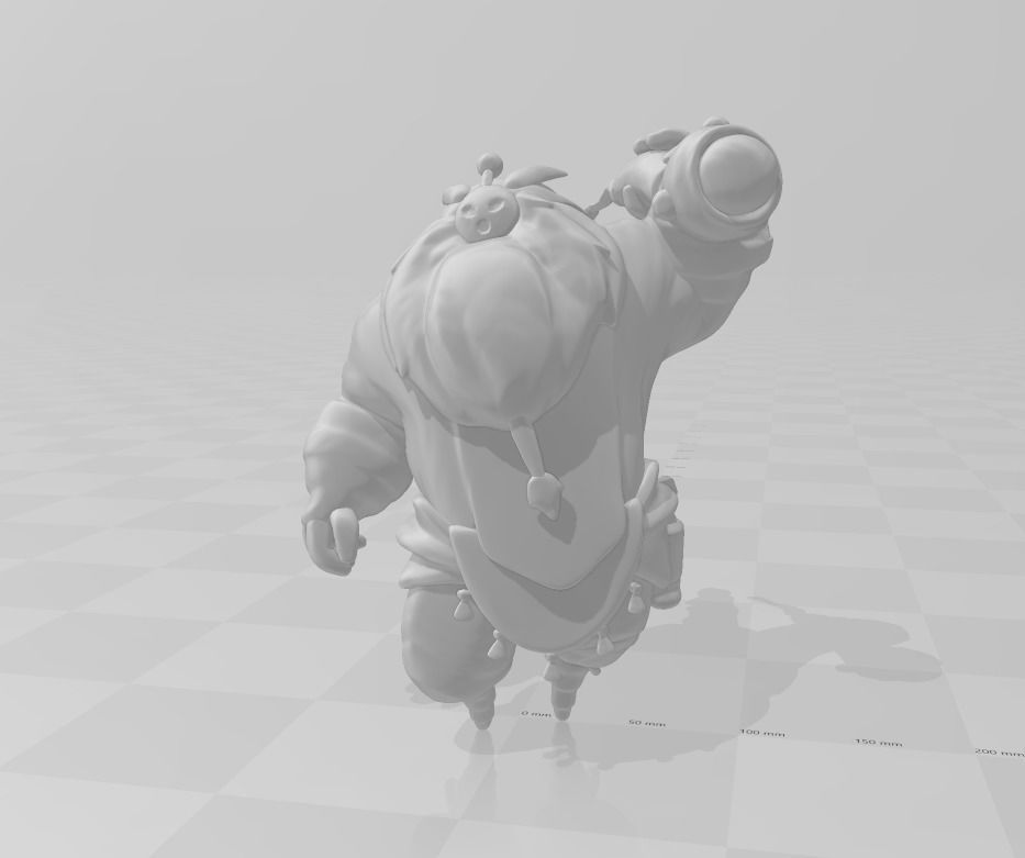 Bard 3D Model man in suit holding gun 3D print model_1