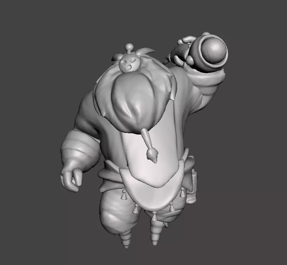 Bard 3D Model man in suit holding gun 3D print model_0