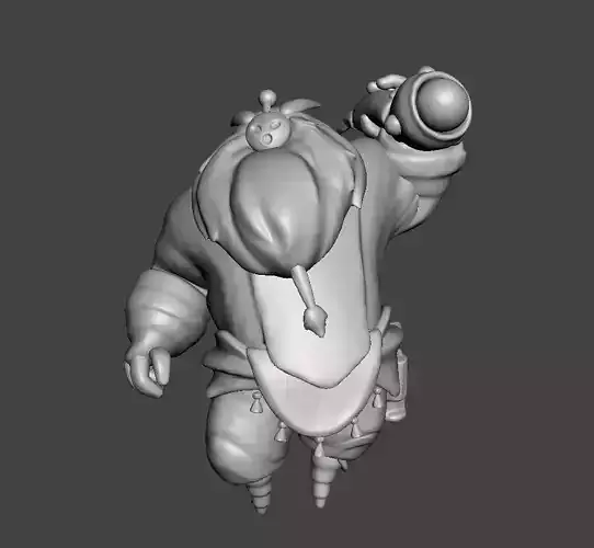 Bard 3D Model man in suit holding gun