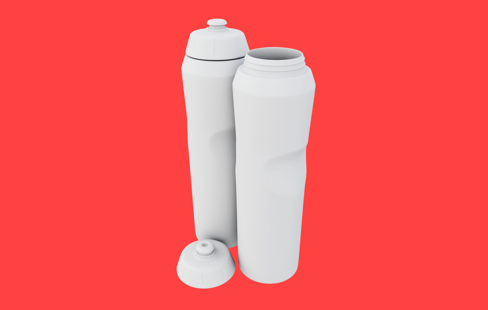Black Water Bottle Low-poly 3D model_33