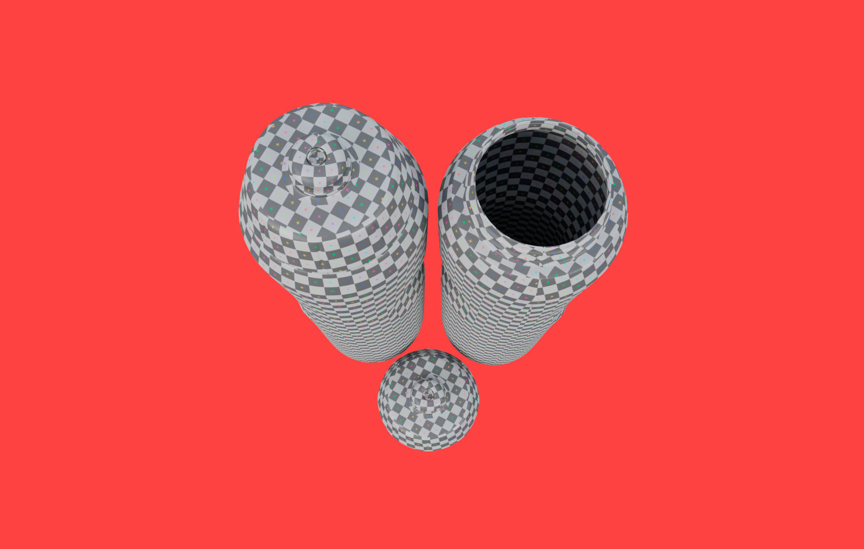 Black Water Bottle Low-poly 3D model_32