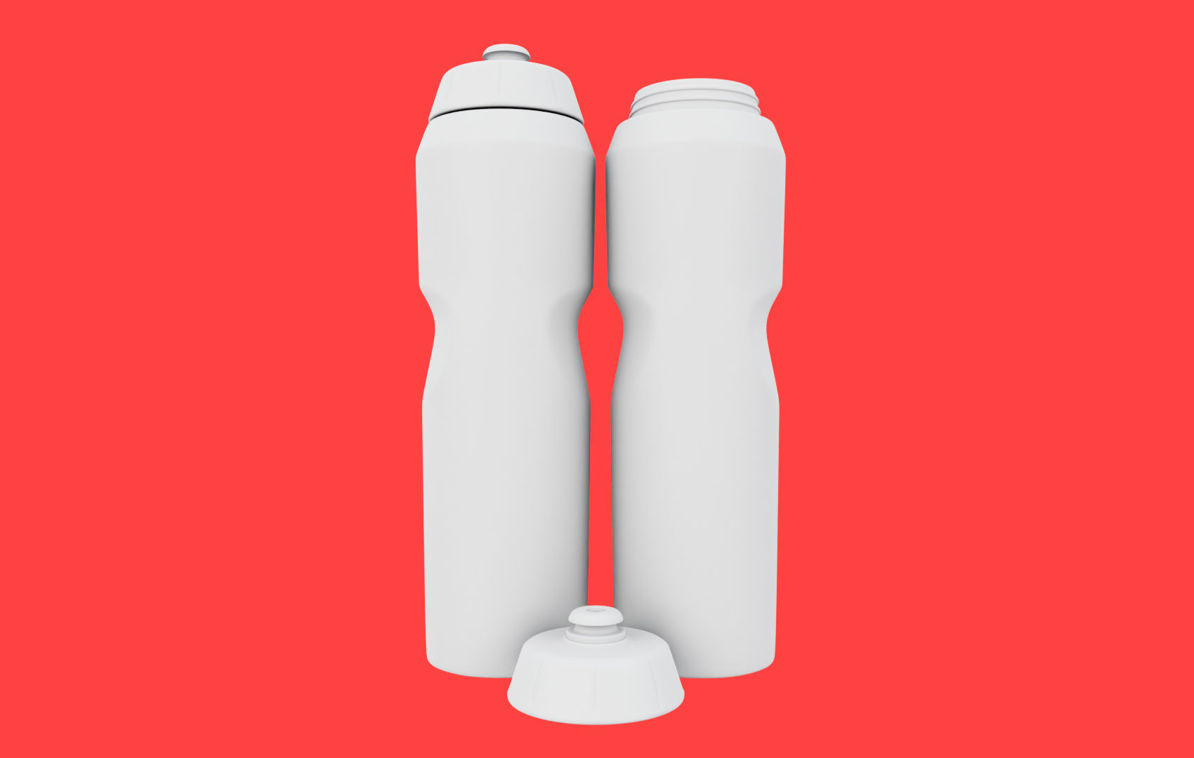 Black Water Bottle Low-poly 3D model_30