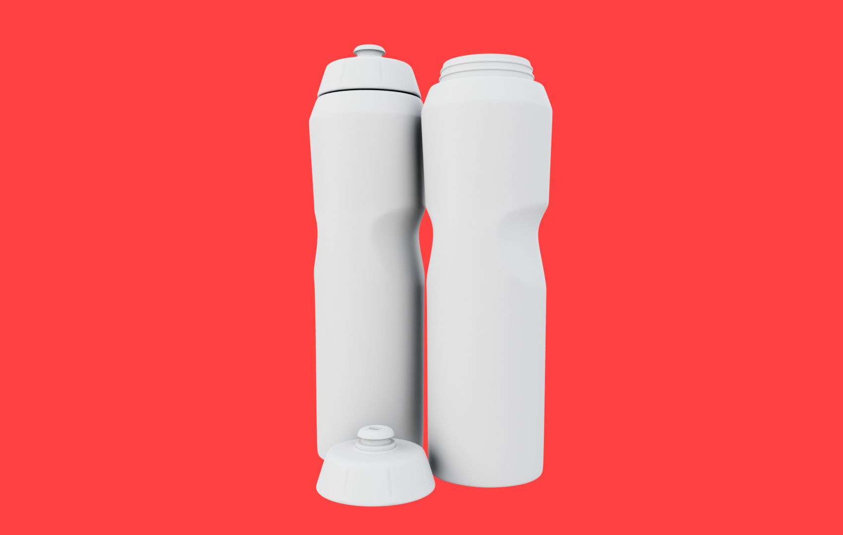 Black Water Bottle Low-poly 3D model_27