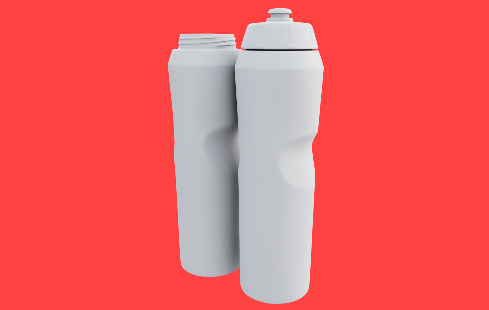 Black Water Bottle Low-poly 3D model_18
