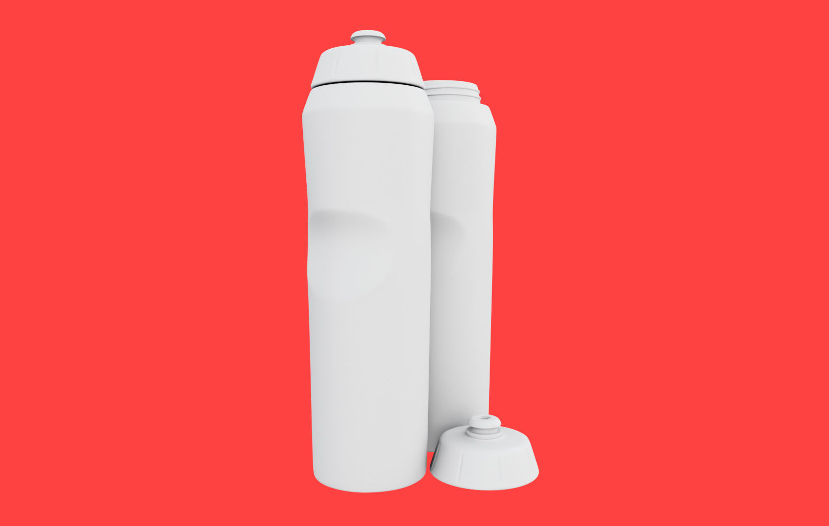 Black Water Bottle Low-poly 3D model_24