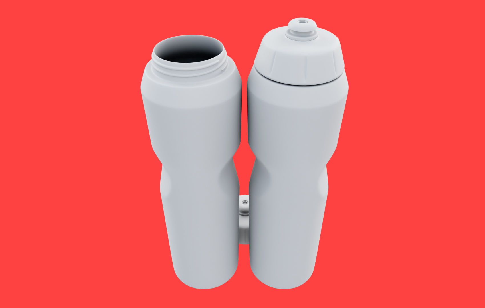 Black Water Bottle Low-poly 3D model_14