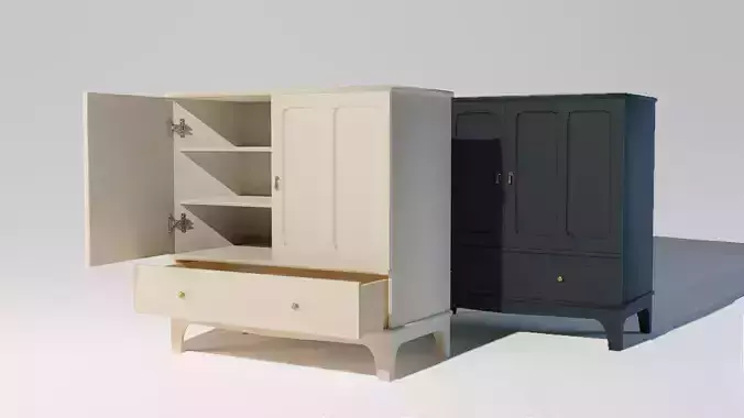 LOMMARP Ikea Dresser Cabinet Beije Blue