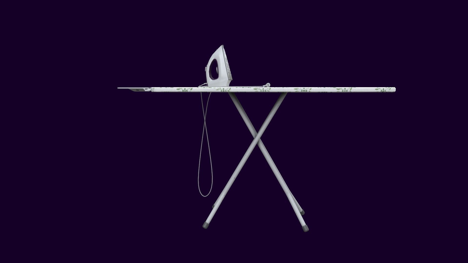 Ironing Board  Low-poly 3D model_3