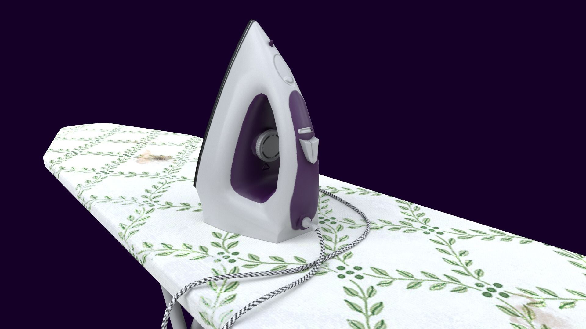 Ironing Board  Low-poly 3D model_7