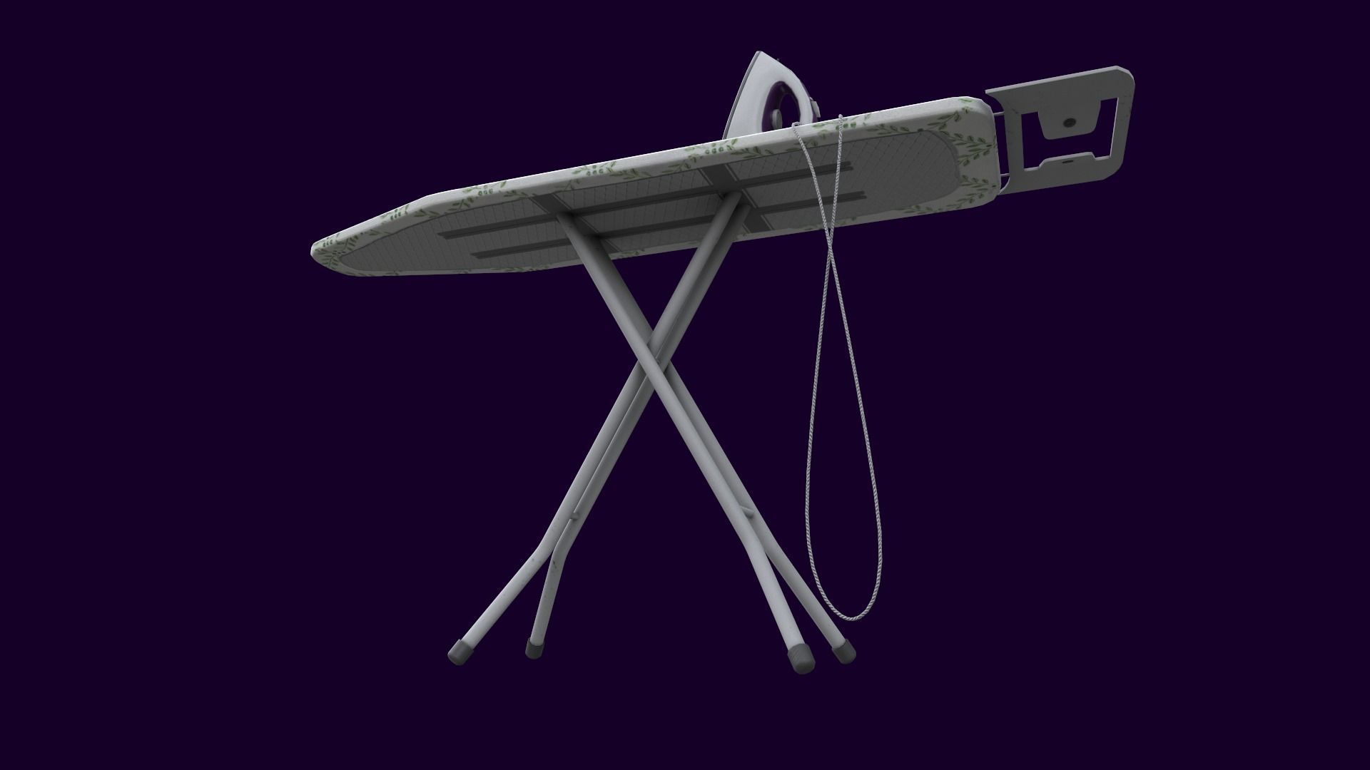 Ironing Board  Low-poly 3D model_6
