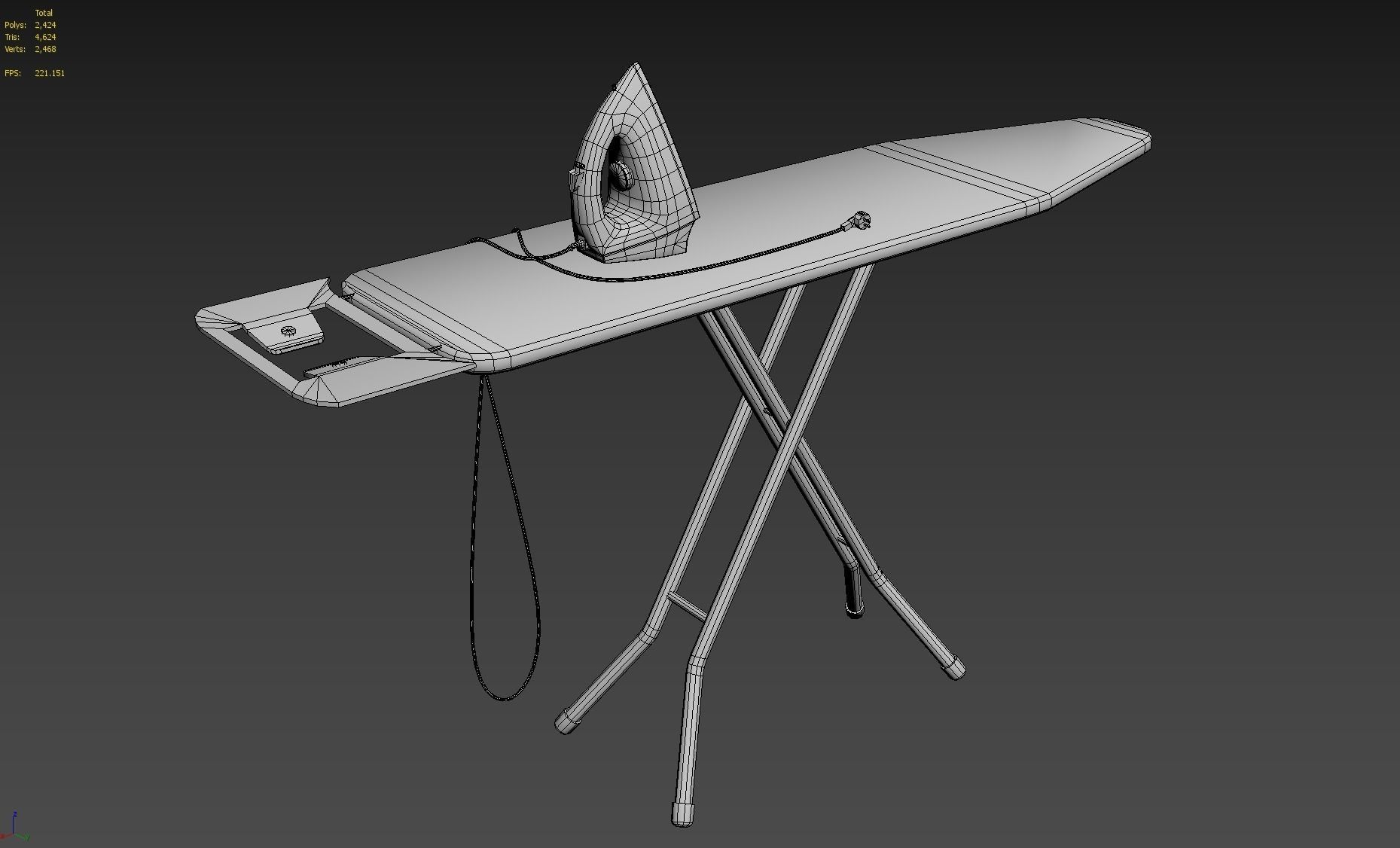 Ironing Board  Low-poly 3D model_10