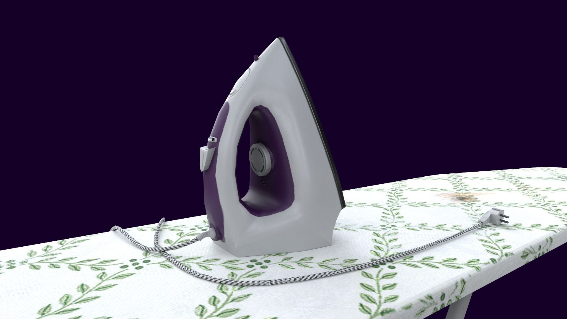 Ironing Board  Low-poly 3D model_8