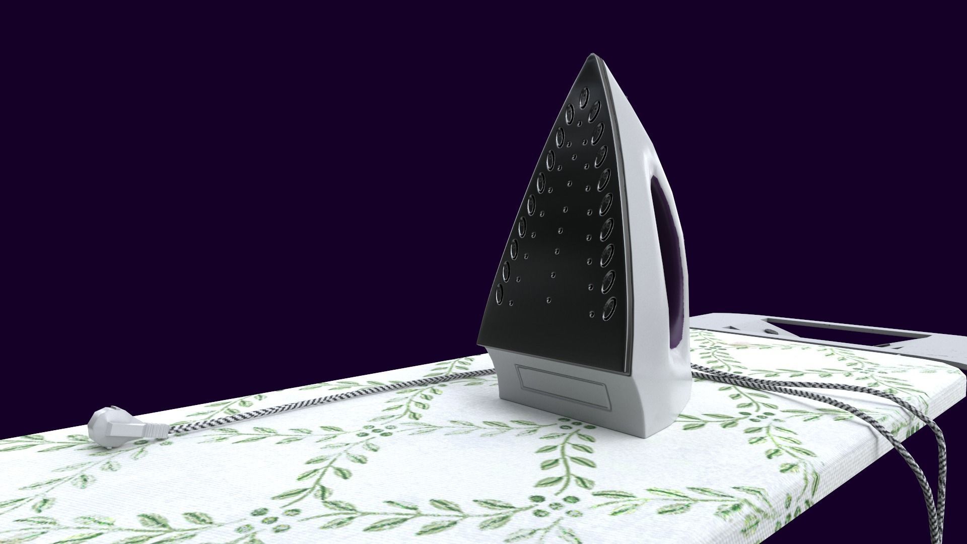 Ironing Board  Low-poly 3D model_9