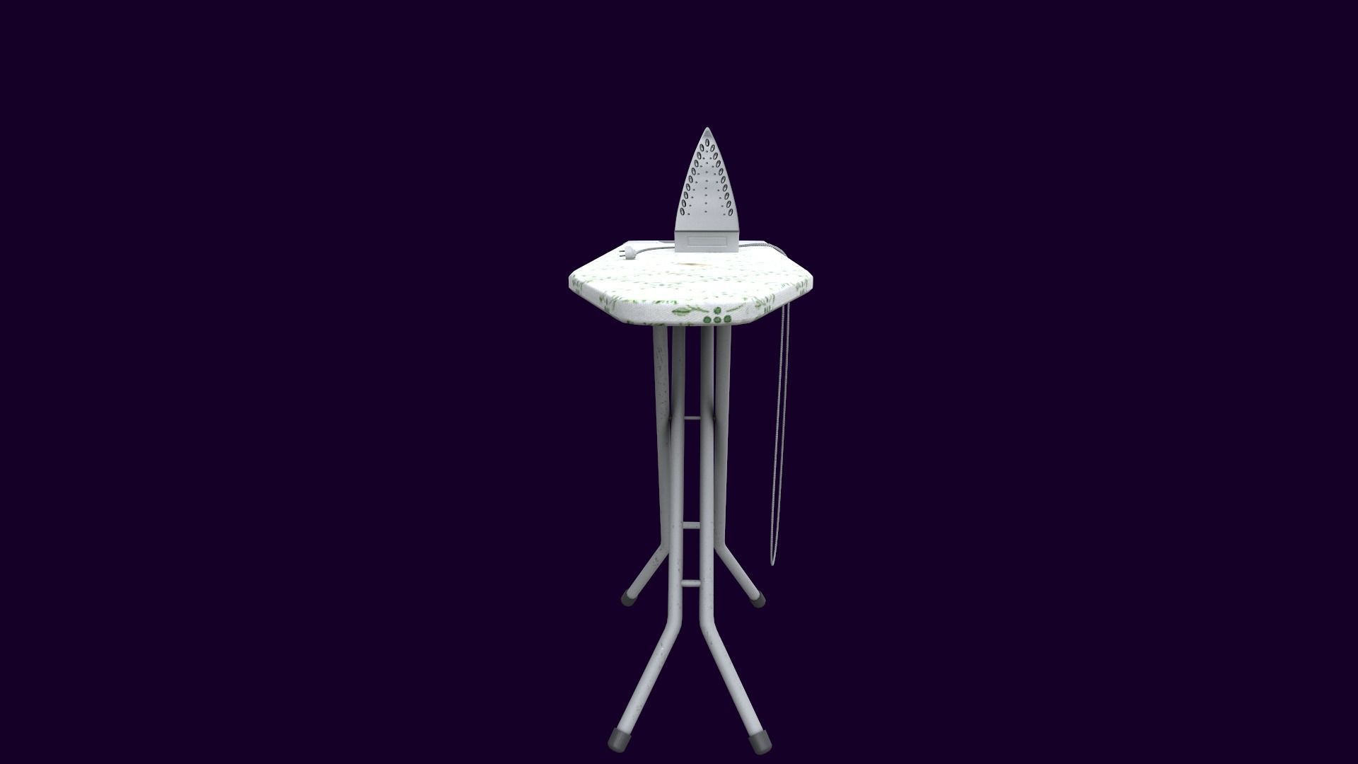 Ironing Board  Low-poly 3D model_4
