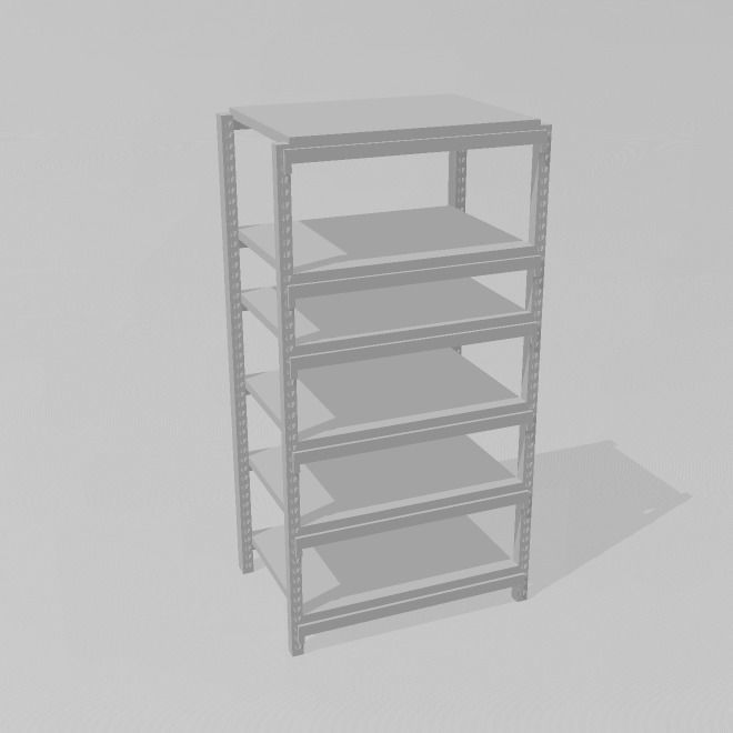 WORKSHOP SHELVES 7MM SCALE 1-43 O GAUGE MODEL RAILWAY 3D print model_1