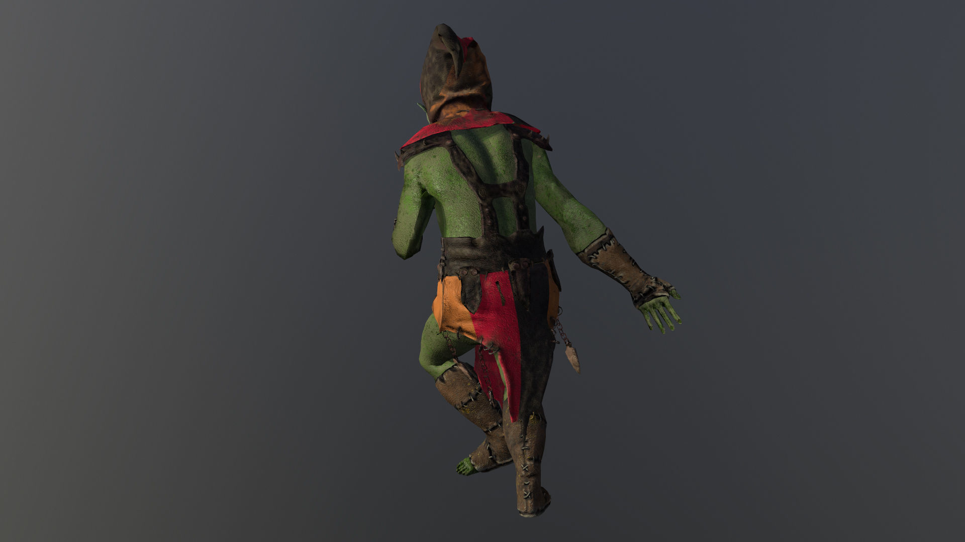 Thin Orc Low-poly 3D model_8