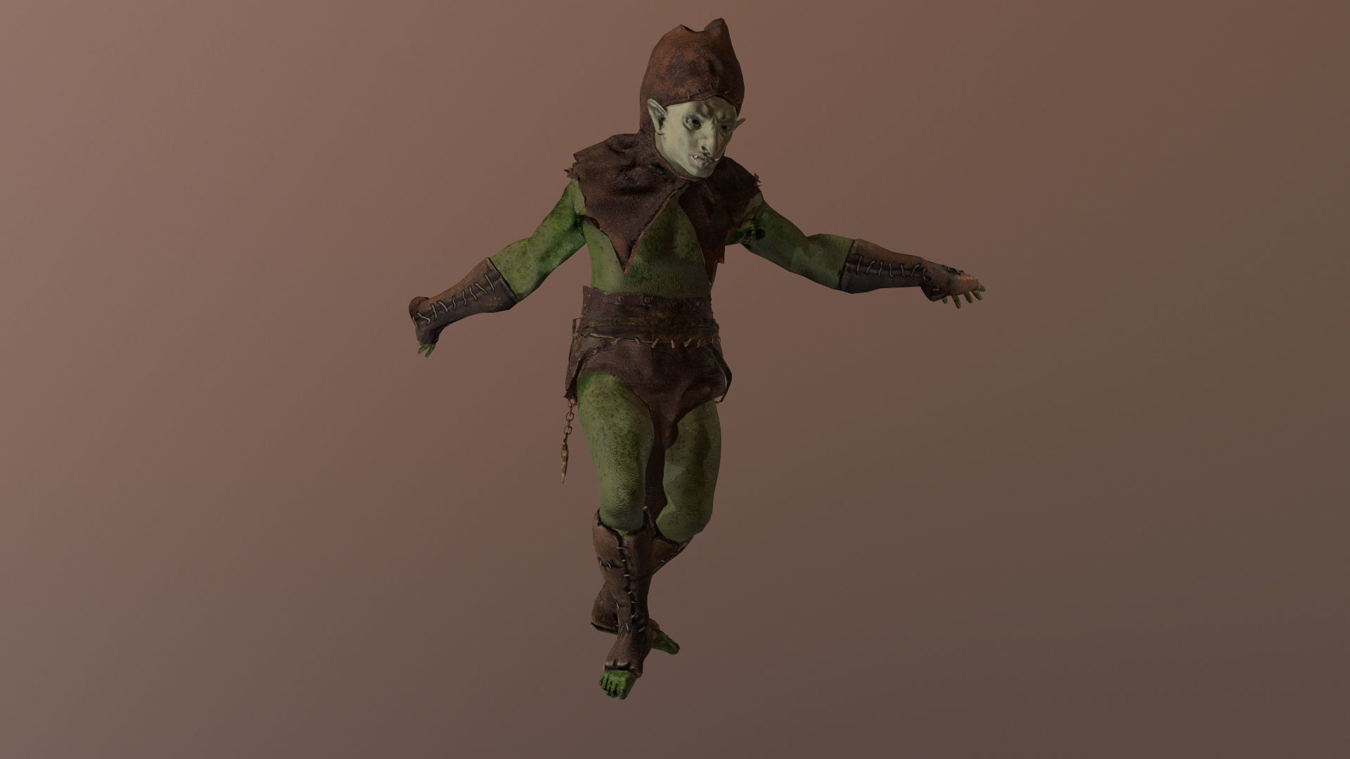 Thin Orc Low-poly 3D model_4