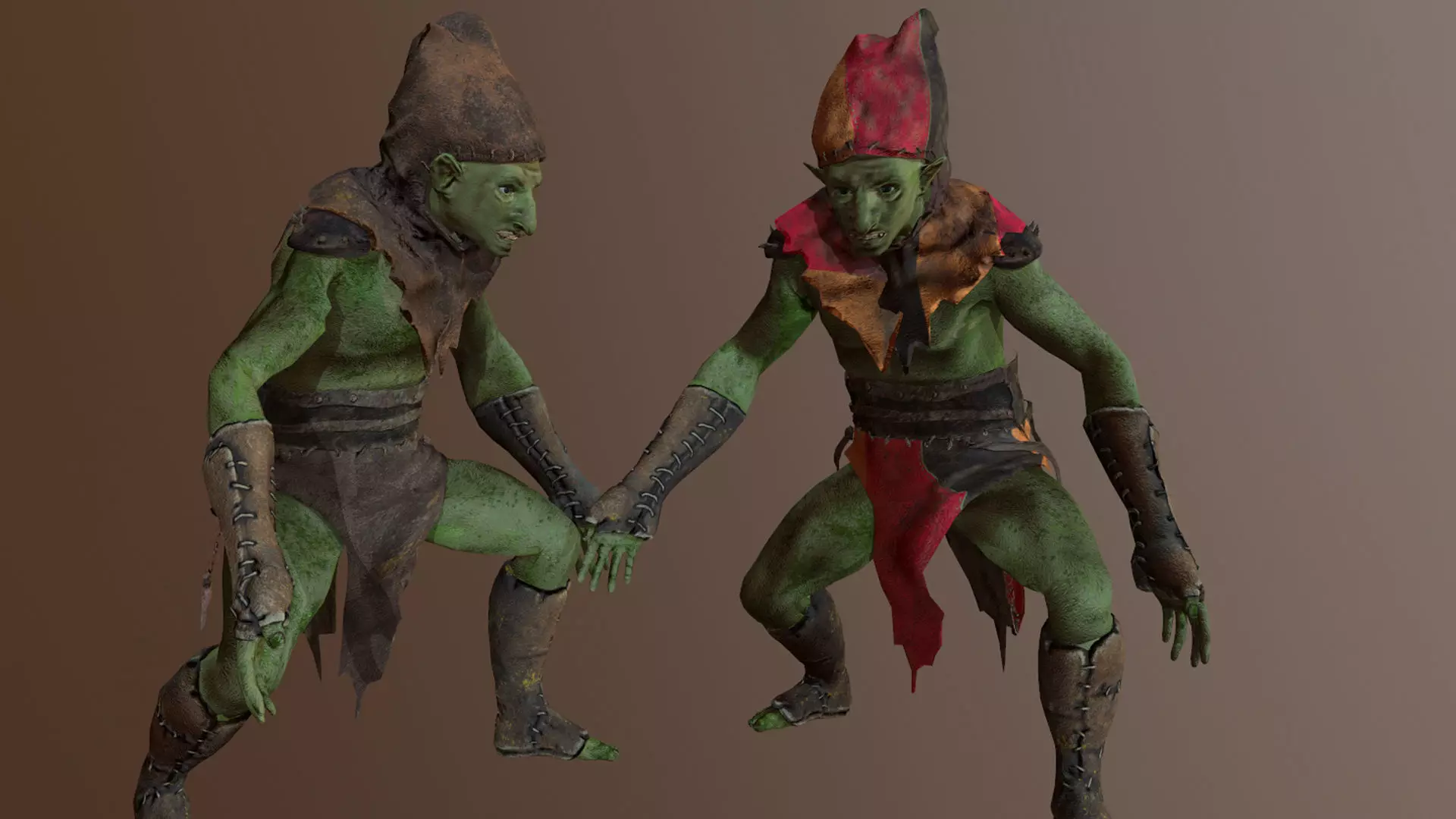 Thin Orc Low-poly 3D model_0