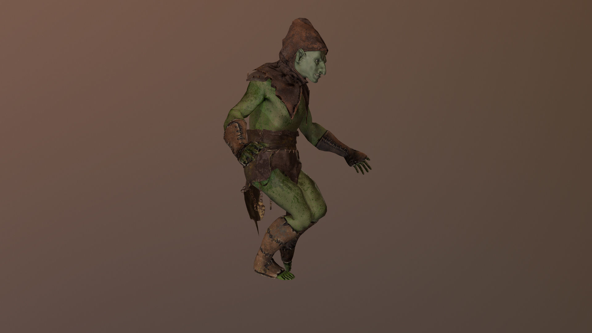 Thin Orc Low-poly 3D model_5