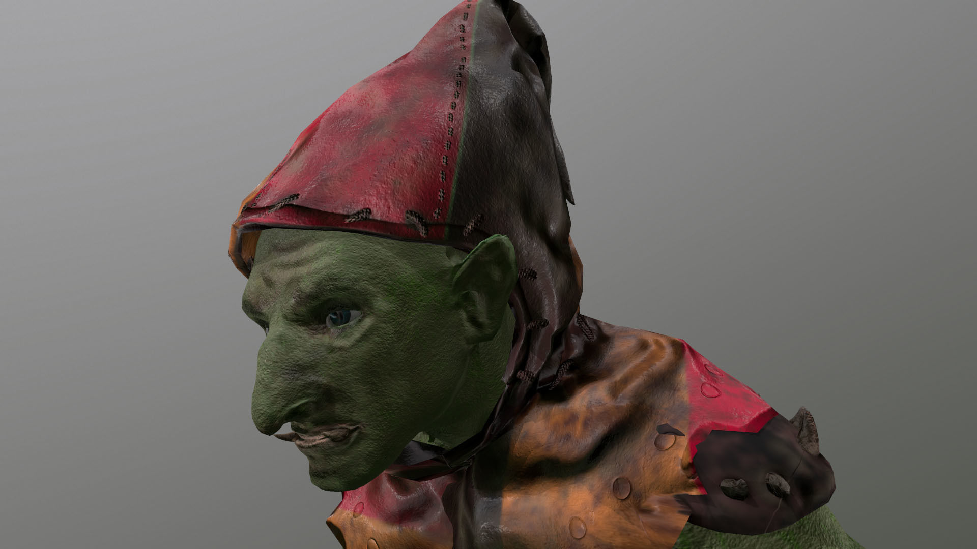 Thin Orc Low-poly 3D model_13