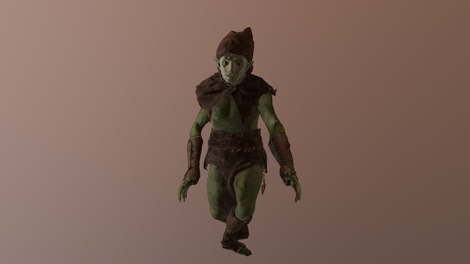 Thin Orc Low-poly 3D model_2