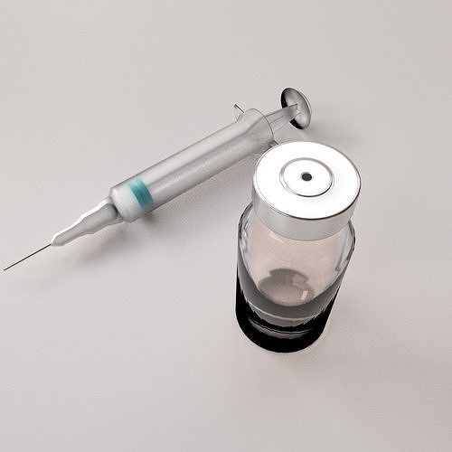 Vaccine syringe 3D model