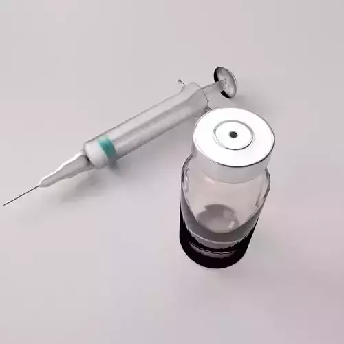 Vaccine syringe 3D model
