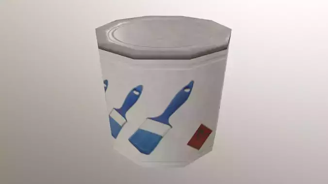 Paint Jar Low-poly 3D model