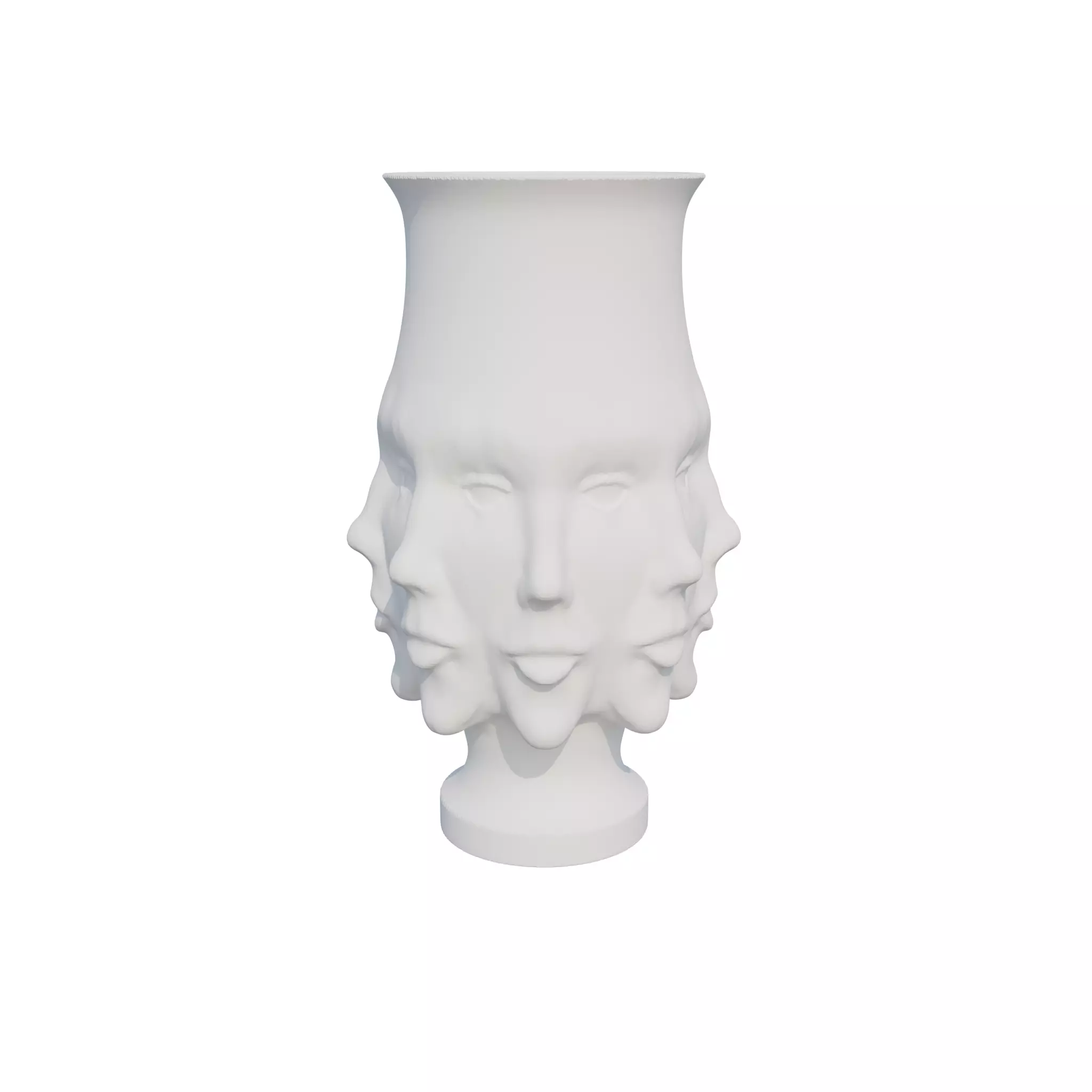 Vase with Faces 3D Printable Model 3D print model 3D print model_0
