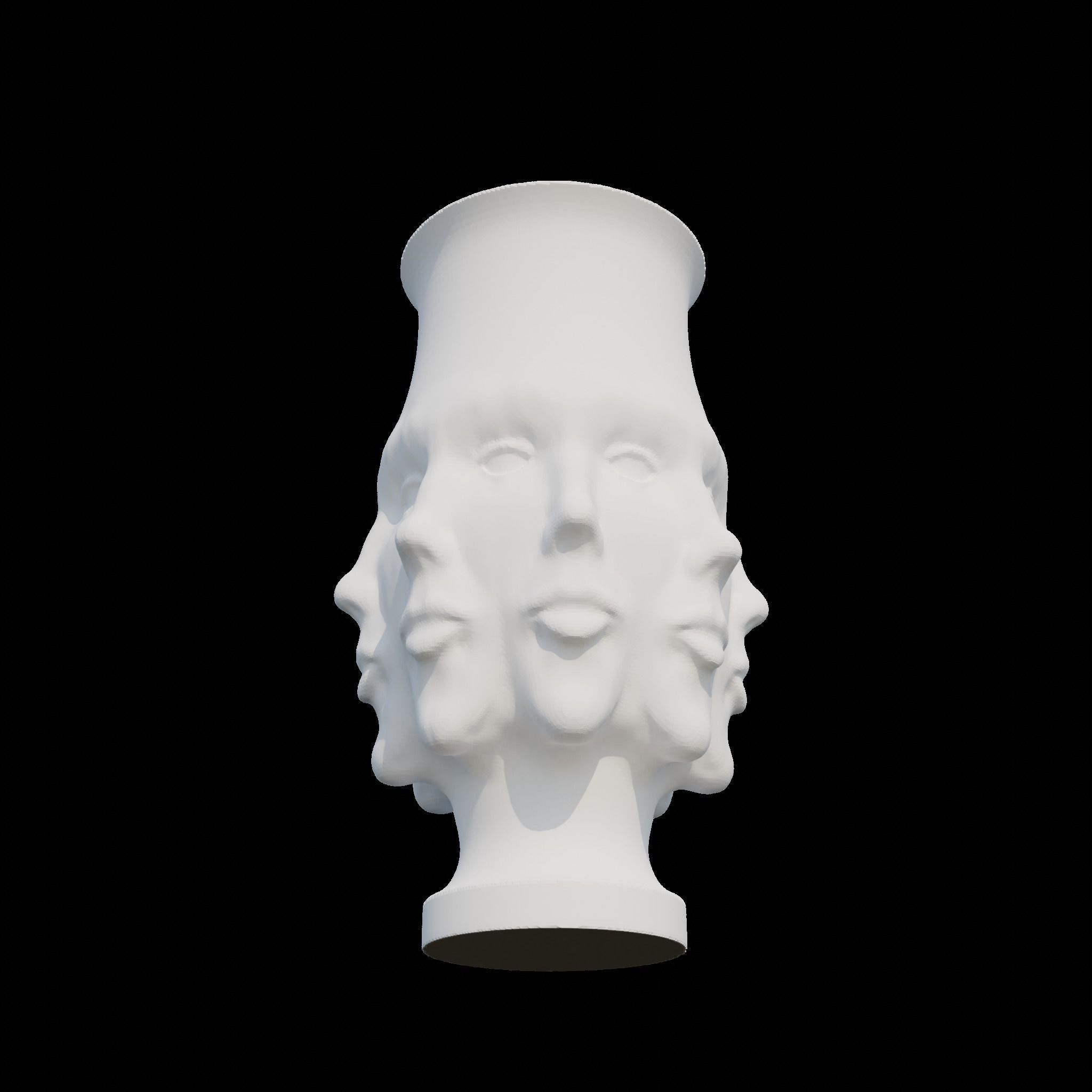 Vase with Faces 3D Printable Model 3D print model 3D print model_3