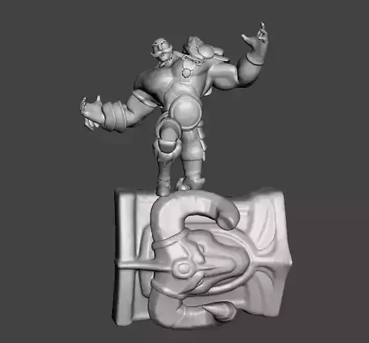 Braum 3D Model man holding sword