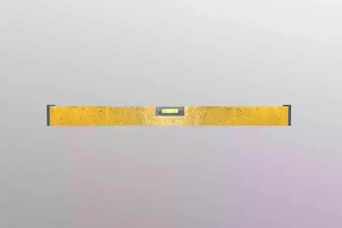 Level metal bar Low-poly 3D model