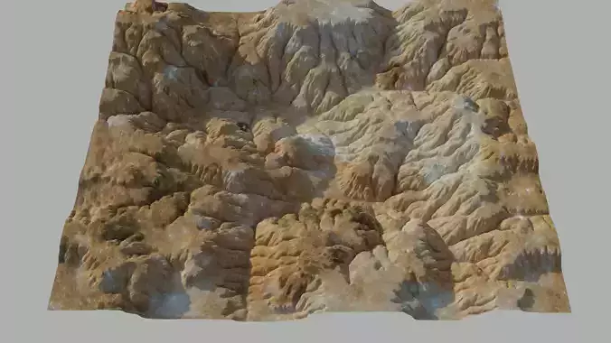 Planet Surface 3D model 2 Lod 3D model