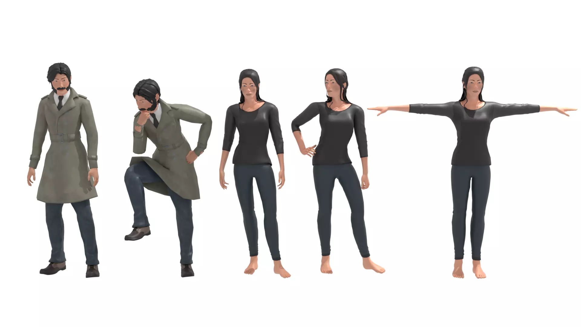 People square with two circles Free 3D model