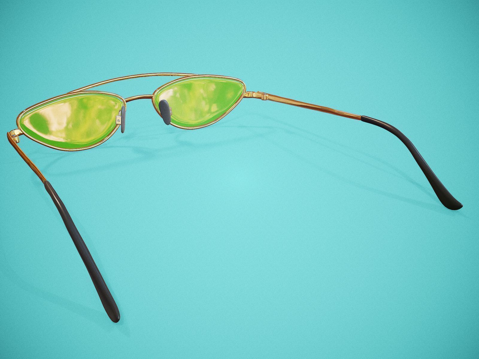 Squint Glasses Low-poly 3D model_3