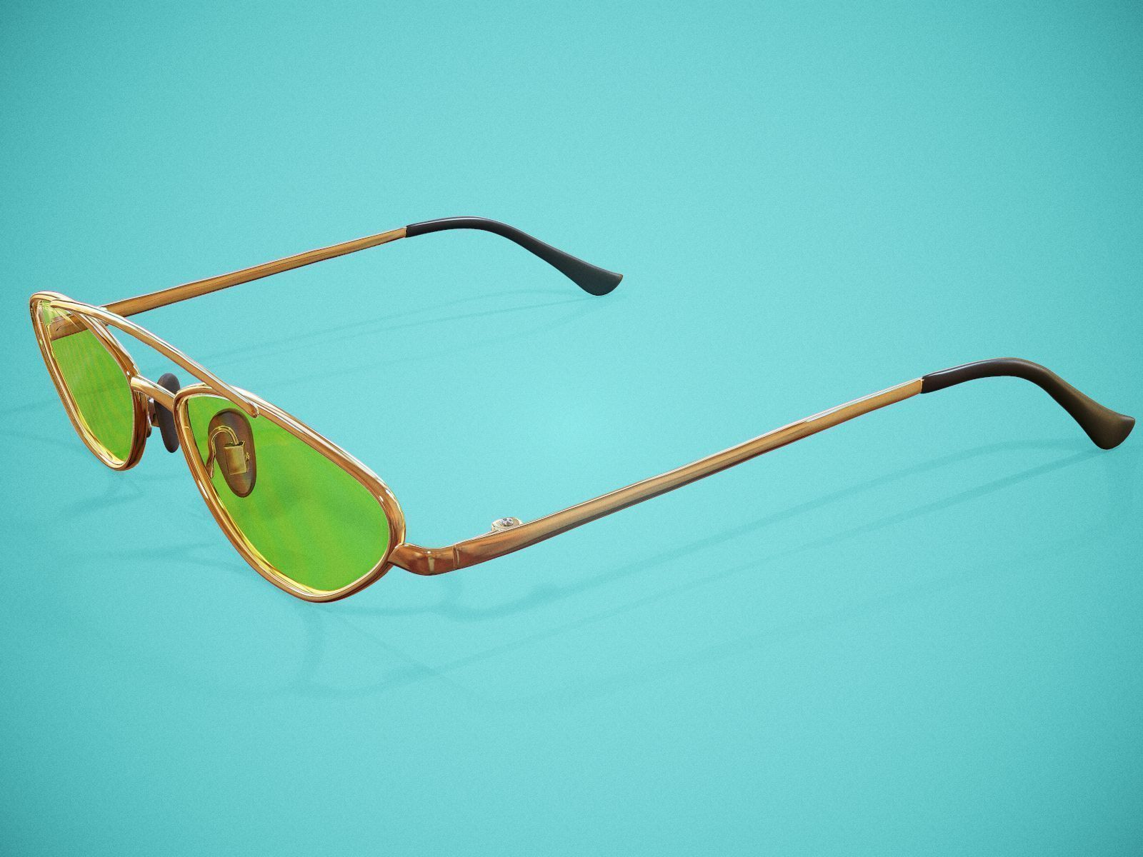 Squint Glasses Low-poly 3D model_6