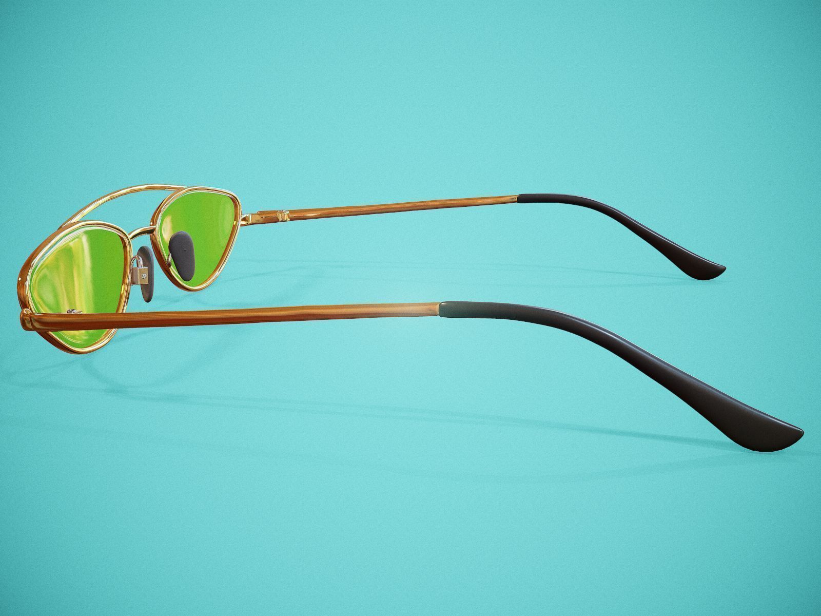 Squint Glasses Low-poly 3D model_2