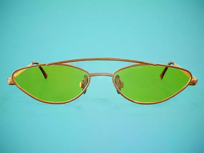 Squint Glasses Low-poly 3D model