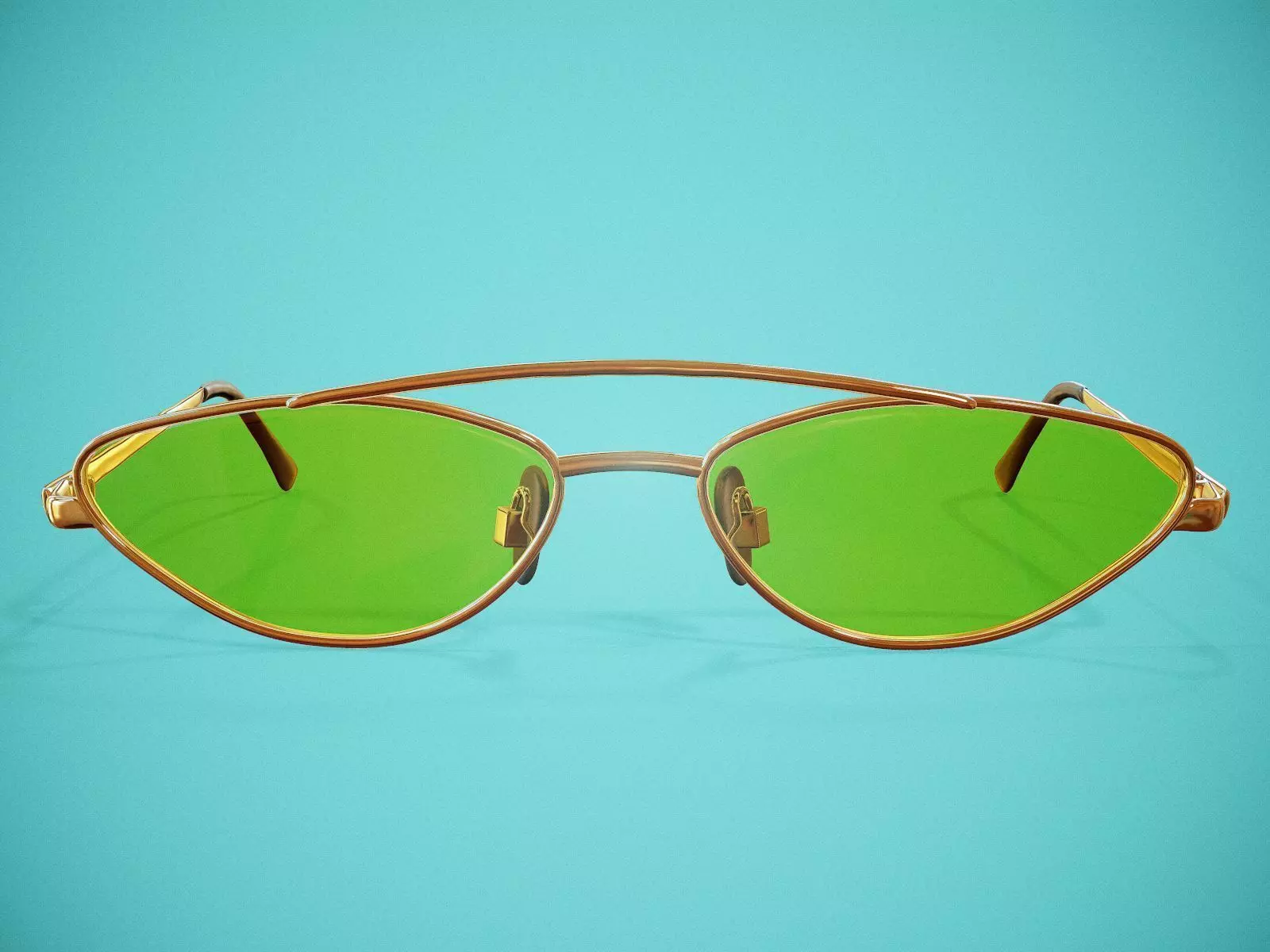 Squint Glasses Low-poly 3D model_0