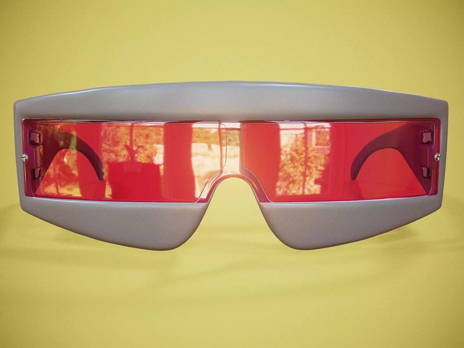 Robot Glasses Low-poly 3D model_0