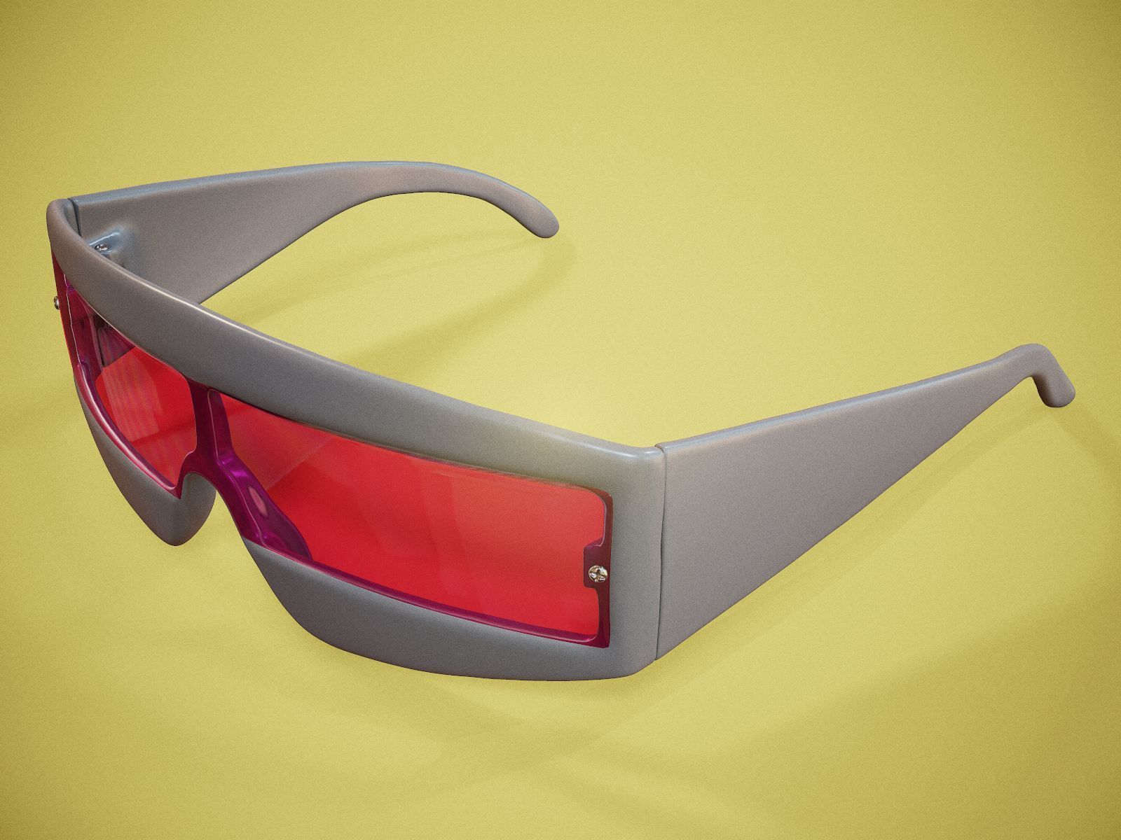 Robot Glasses Low-poly 3D model_1