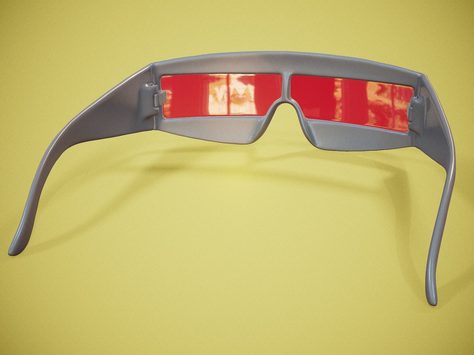 Robot Glasses Low-poly 3D model_6
