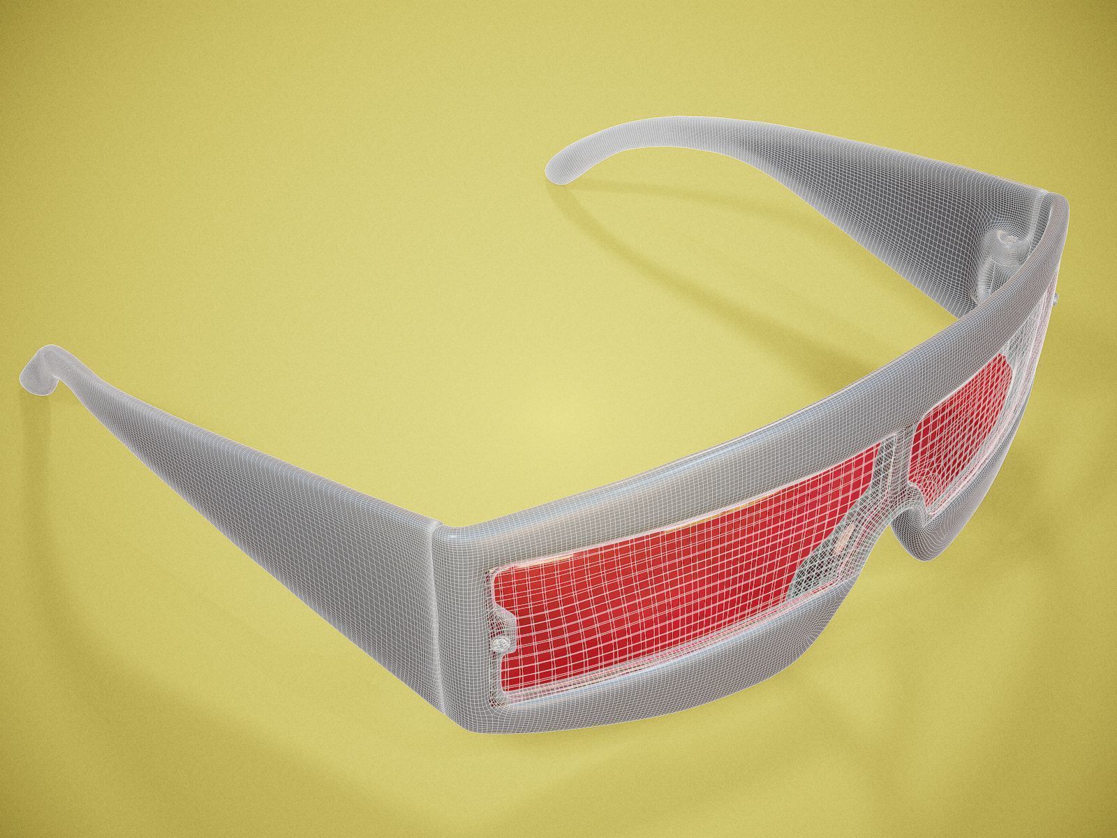 Robot Glasses Low-poly 3D model_4