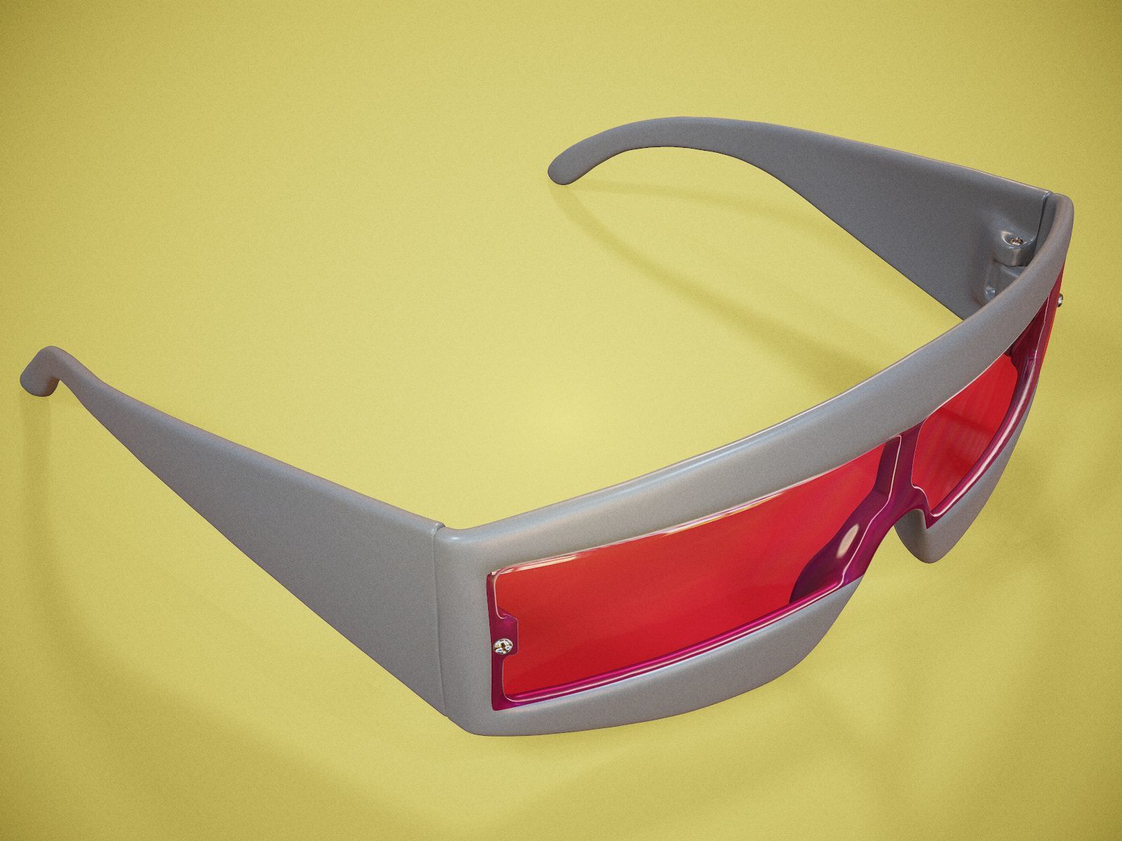 Robot Glasses Low-poly 3D model_5