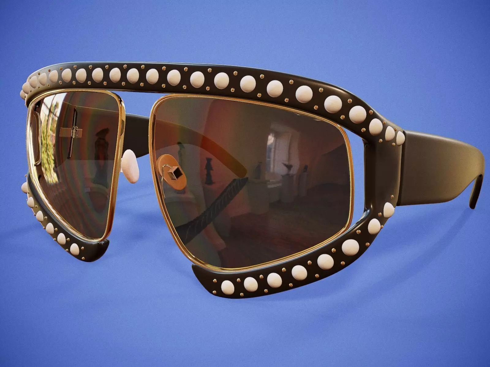 Pearl Glasses Low-poly 3D model