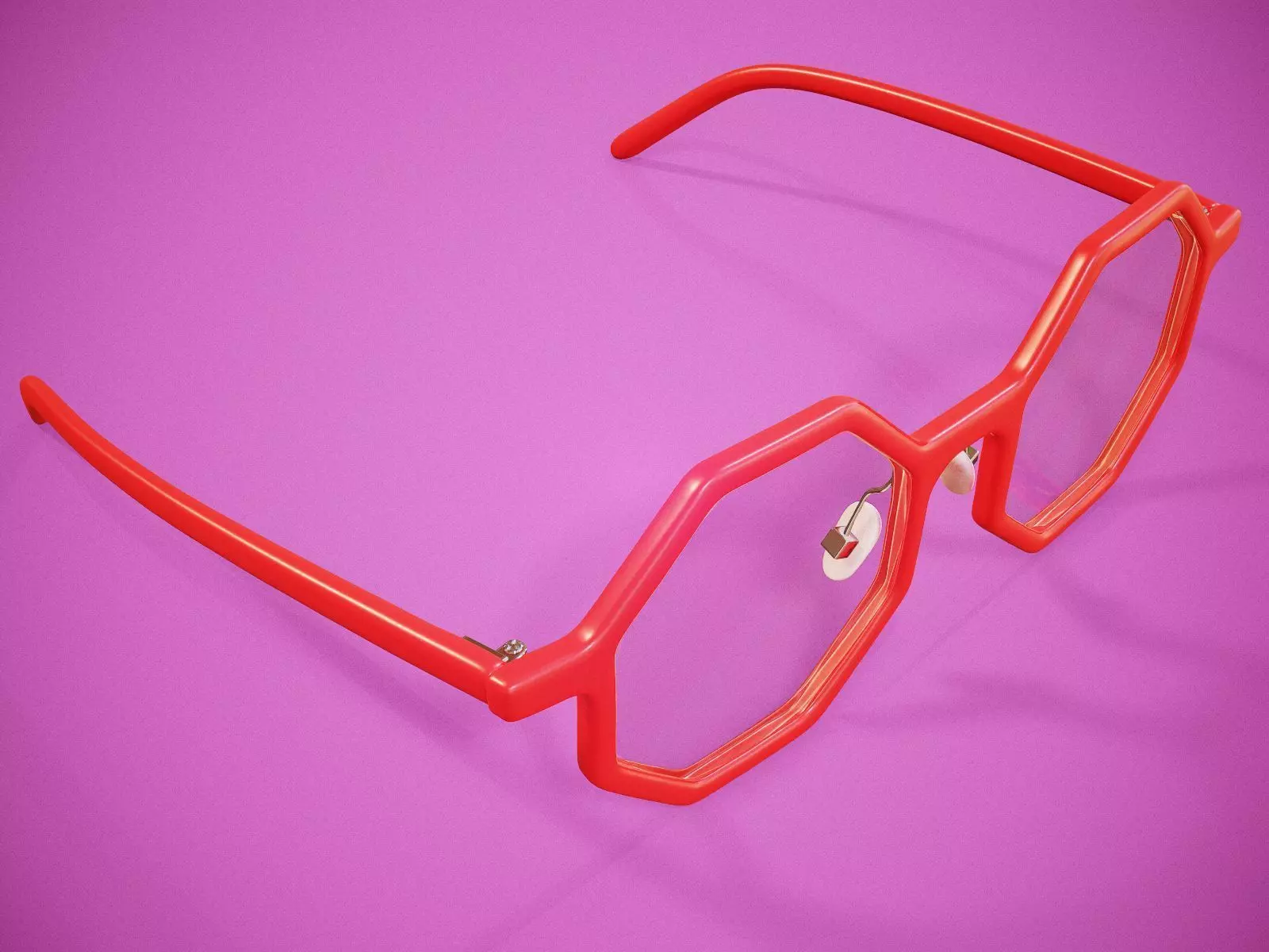 Octogon Glasses Low-poly 3D model