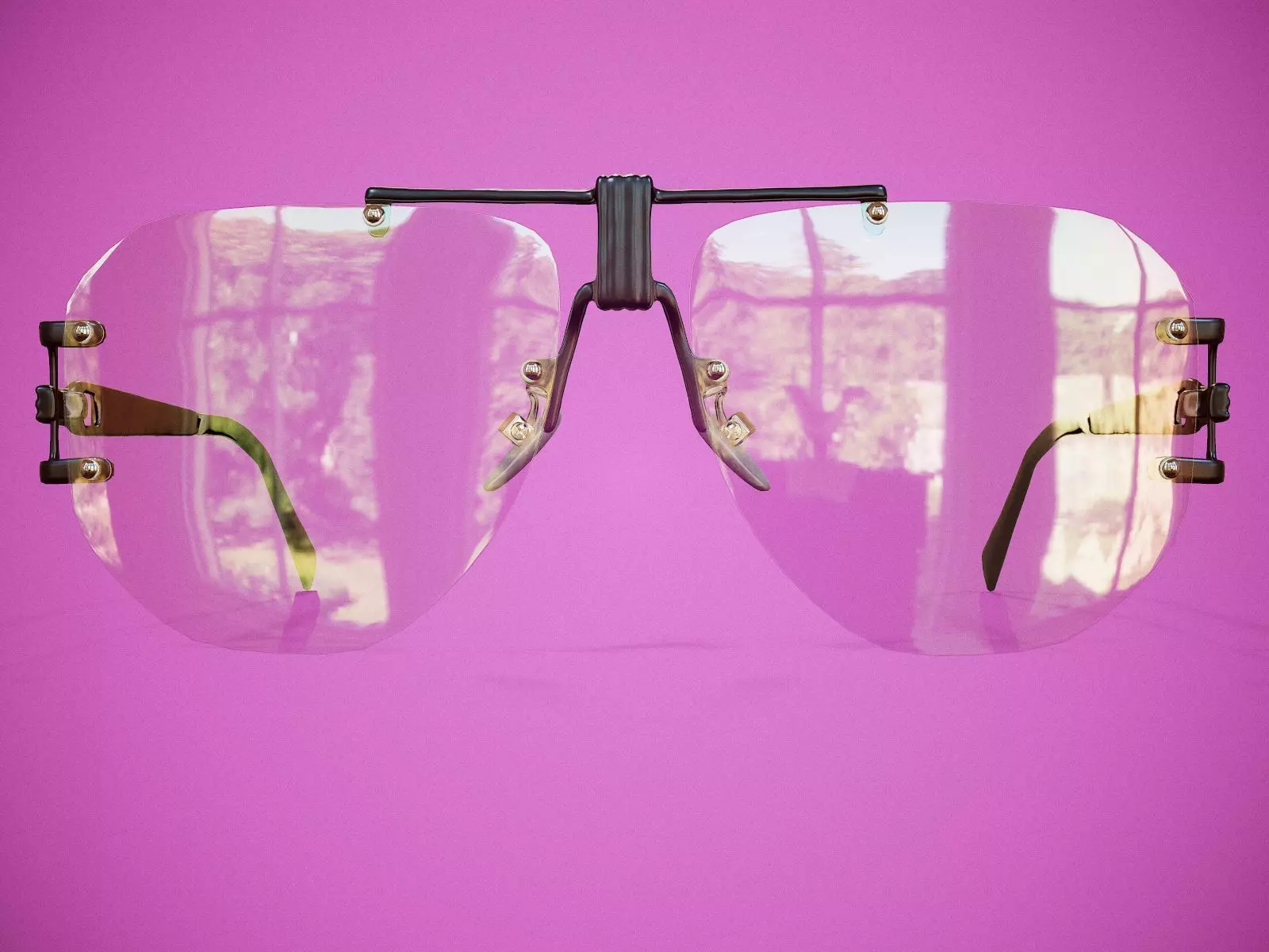 Glass Glasses Low-poly 3D model