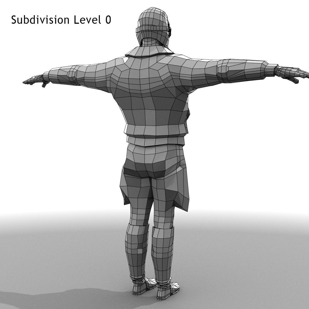 Flyboy Barnstorm Pilot - aviator - Low poly - STATIC NOT rigged Low-poly 3D model_15