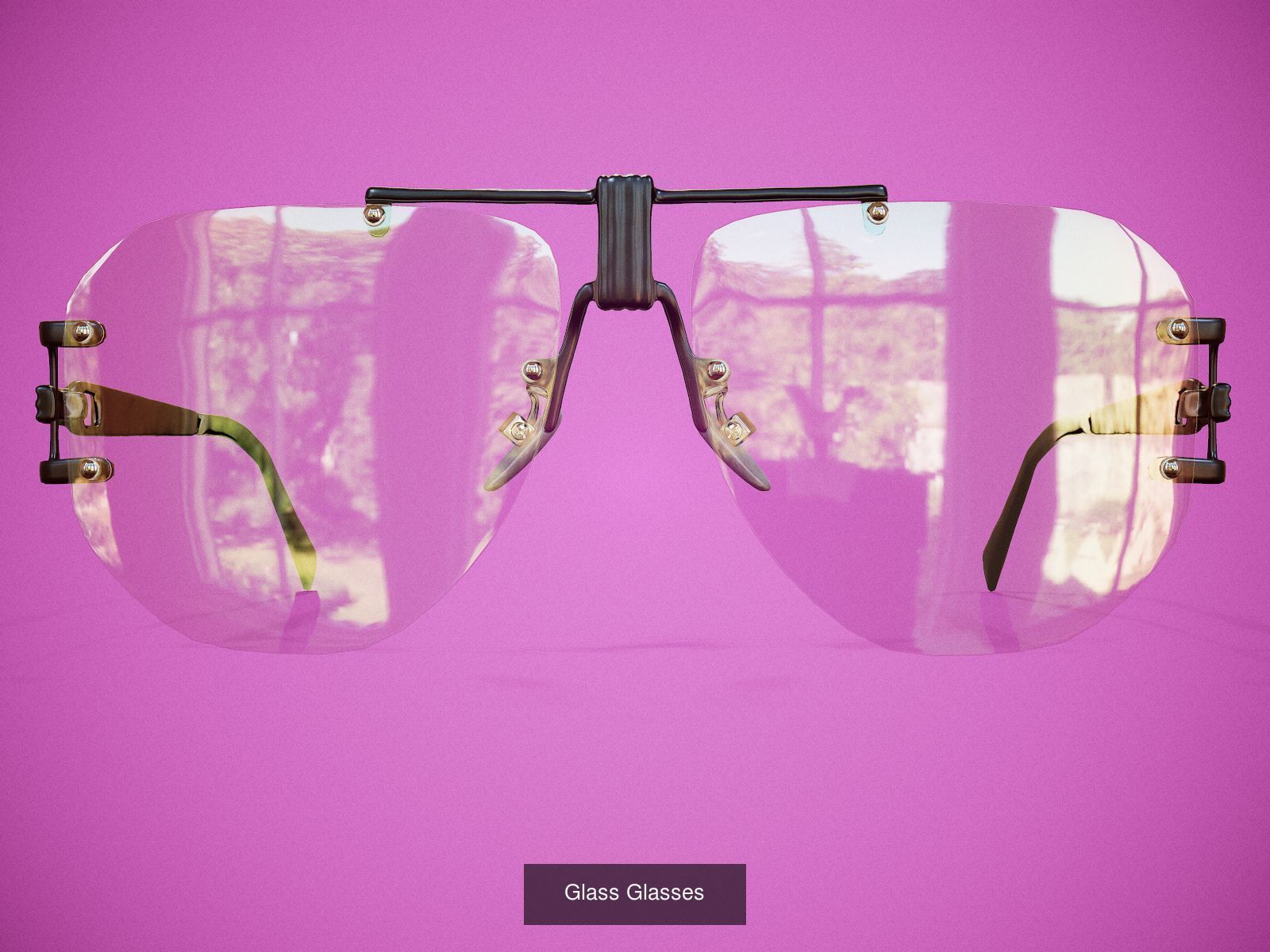 8 Trendy Spectacles 3D Model Collection_11